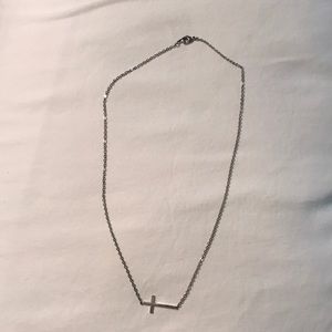 Silver cross necklace